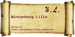 Winterberg Lilla névjegykártya